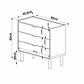 Comoda 3 Cajones 28103 Aura Natural - Miniatura 5