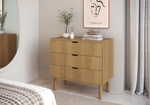 Comoda 3 Cajones 28103 Aura Natural