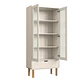 Vitrina 2 Puertas 1.8 Con Vidrio Aura 28105 Off White - Miniatura 4