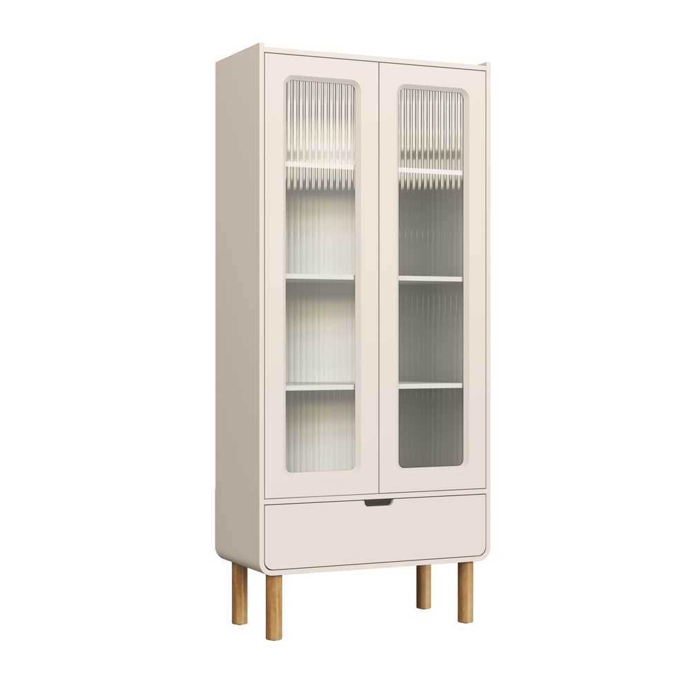 Vitrina 2 Puertas 1.8 Con Vidrio Aura 28105 Off White 3