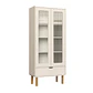 Vitrina 2 Puertas 1.8 Con Vidrio Aura 28105 Off White - Miniatura 3