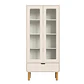 Vitrina 2 Puertas 1.8 Con Vidrio Aura 28105 Off White - Miniatura 2