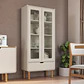 Vitrina 2 Puertas 1.8 Con Vidrio Aura 28105 Off White - Miniatura 1