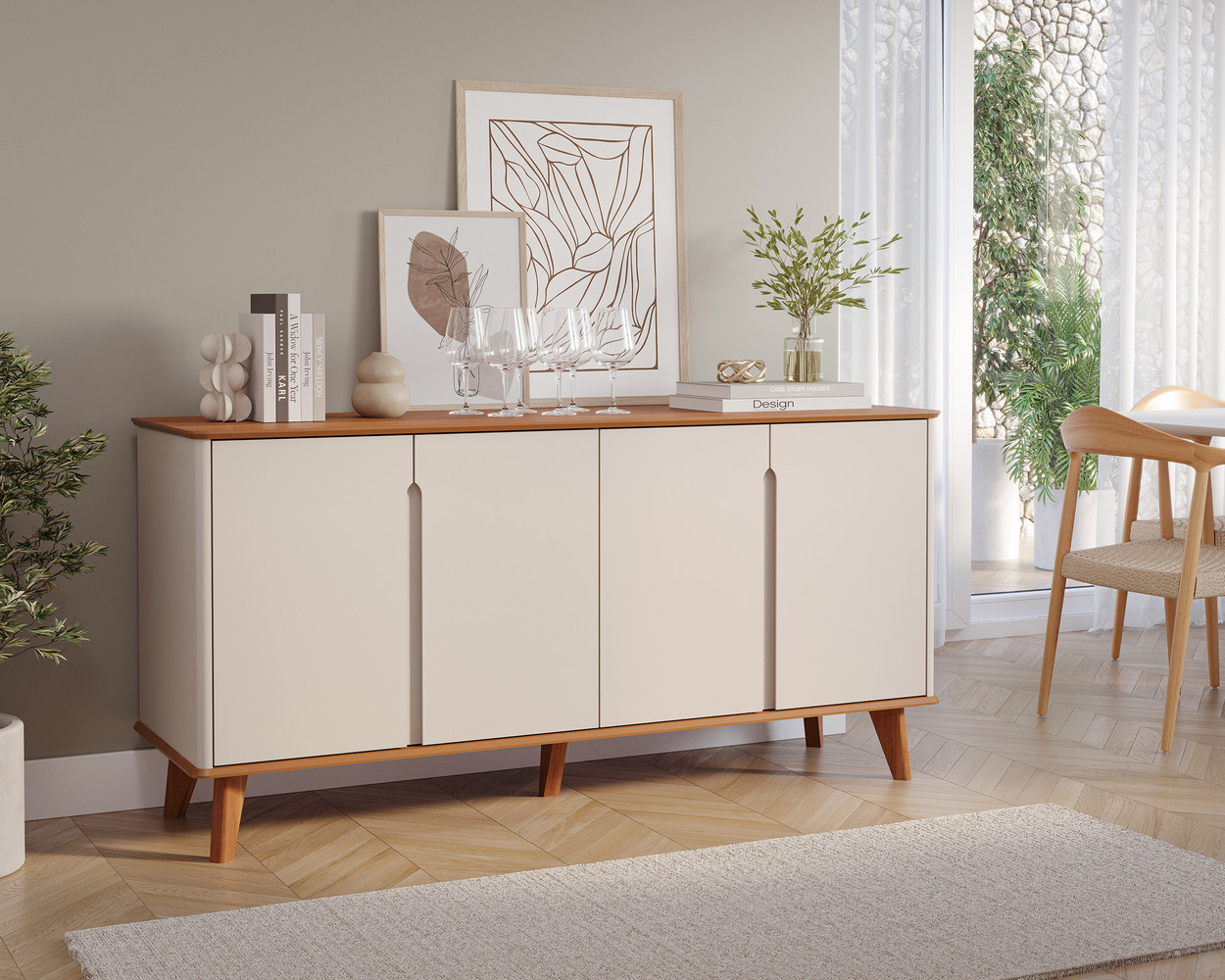Buffet 4 Puertas 1.6 Serena Off White Cinamomo 1