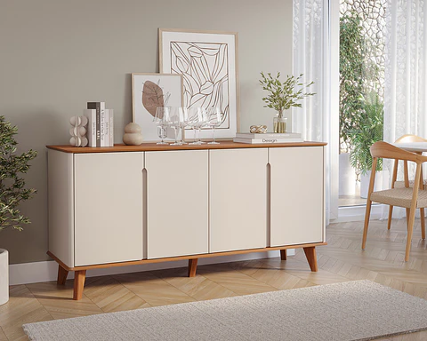 Buffet 4 Puertas 1.6 Serena Off White Cinamomo