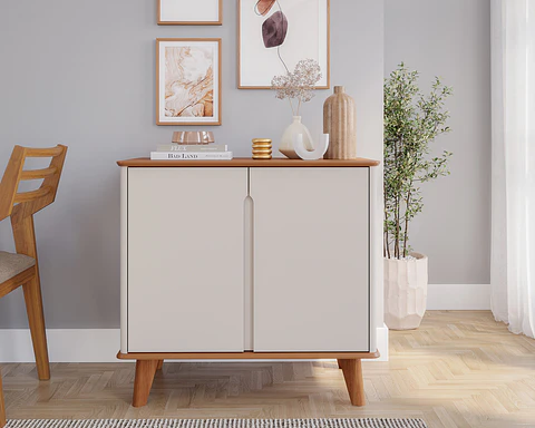 Buffet 2 Puertas 85 CM Serena Off White Cinamomo