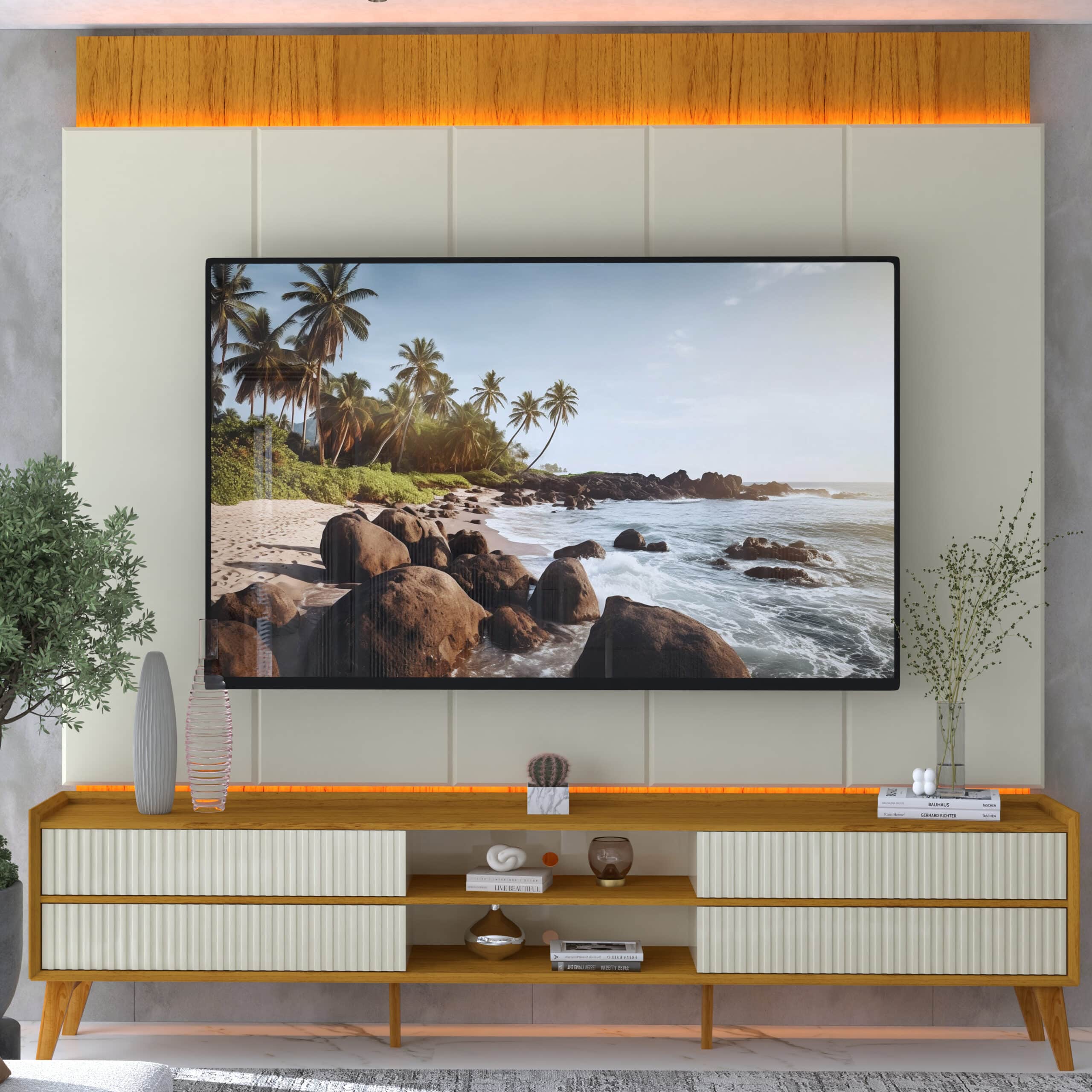 Rack + Panel Magnifico Led 2.2 Natural/off white 1