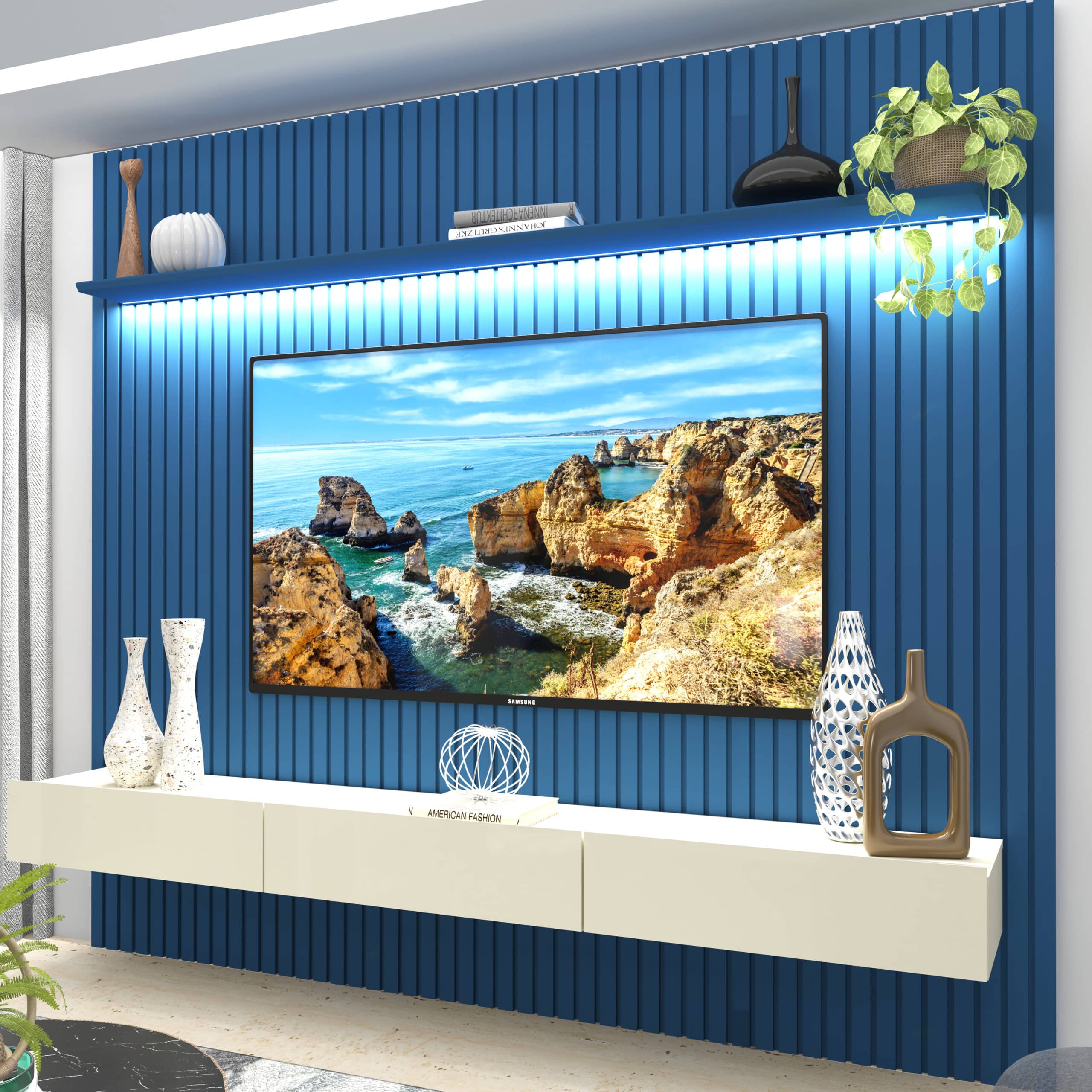 Home Nobre Led 2.3 azul/off white 1