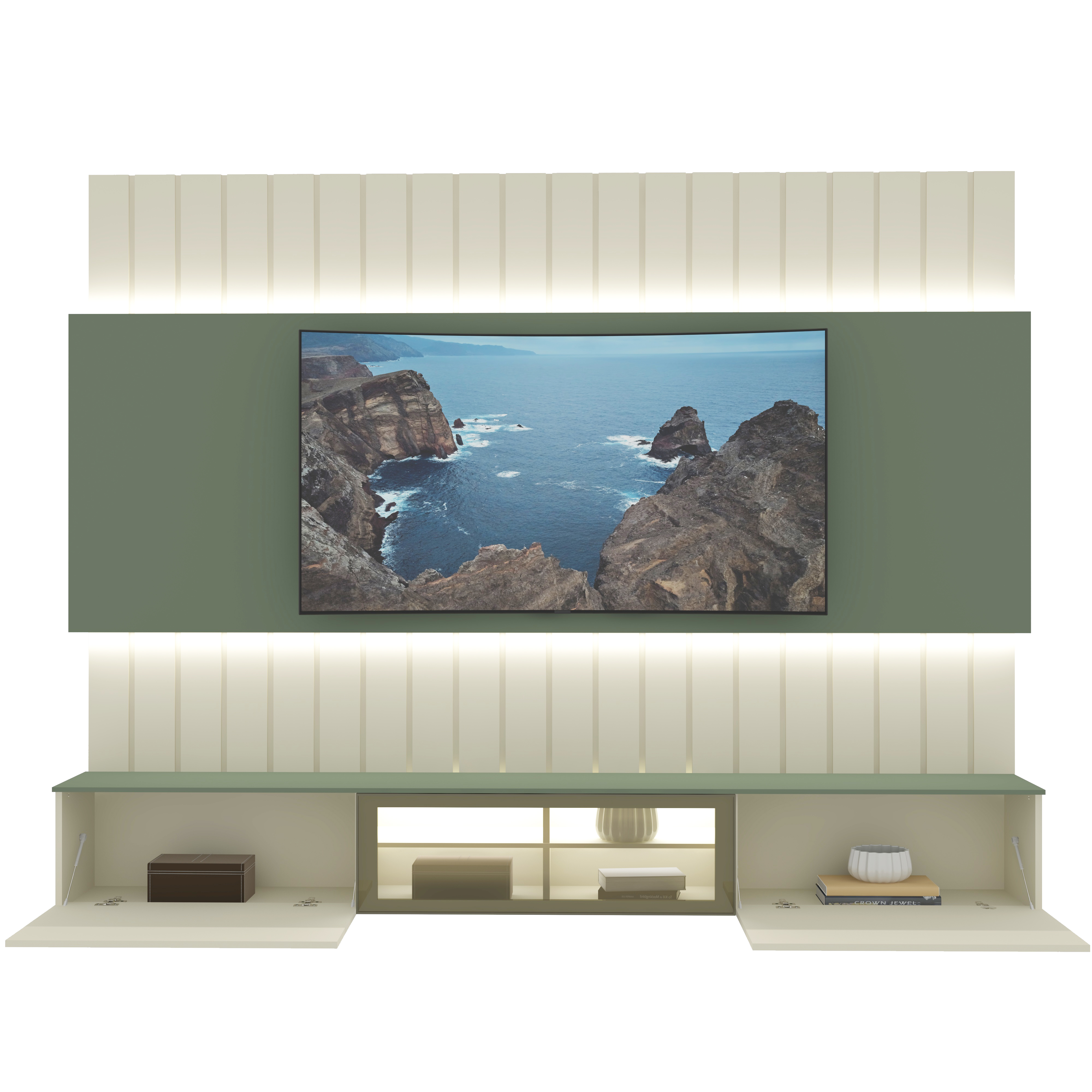 Home Soberano Led 2.3 off white/verde 3
