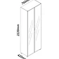 Vitrina Prisma Vidrio Led 76cm Off White - Miniatura 8