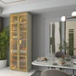 Vitrina Prisma Vidrio Led 76cm Off White - Miniatura 1