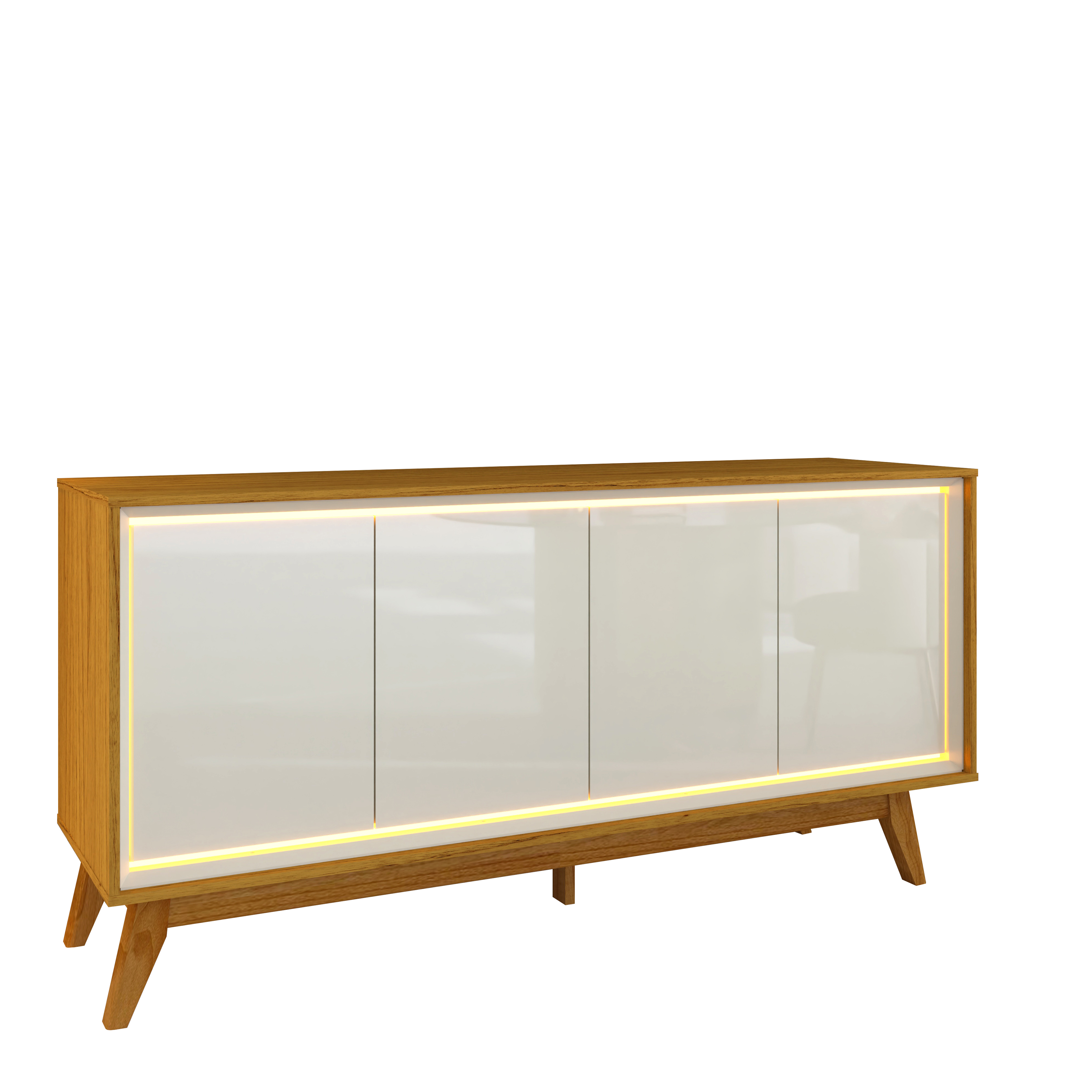 Buffet 4 Puertas Requinte 1.6 con luces Led natural/off white 5