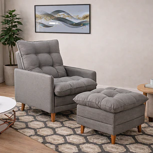 Poltrona Reclinable Montreal Con Puff E-484