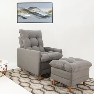 Poltrona Reclinable Montreal Con Puff E-484