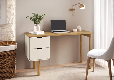 Escritorio 2 Cajones 28106 Aura Off White