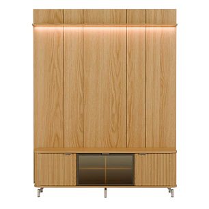 Rack 1.7 + Panel 1.8 Neon Float Led Carvalho