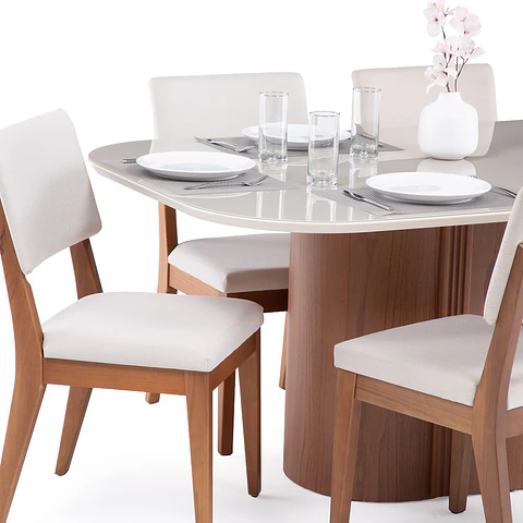 Comedor Kalina 1.8 + 6 Sillas Ella Linked 02