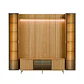 Rack 1.7 + Panel 1.8 Neon Float Led + 2 Vitrinas 1 Puerta carvalho - Miniatura 2