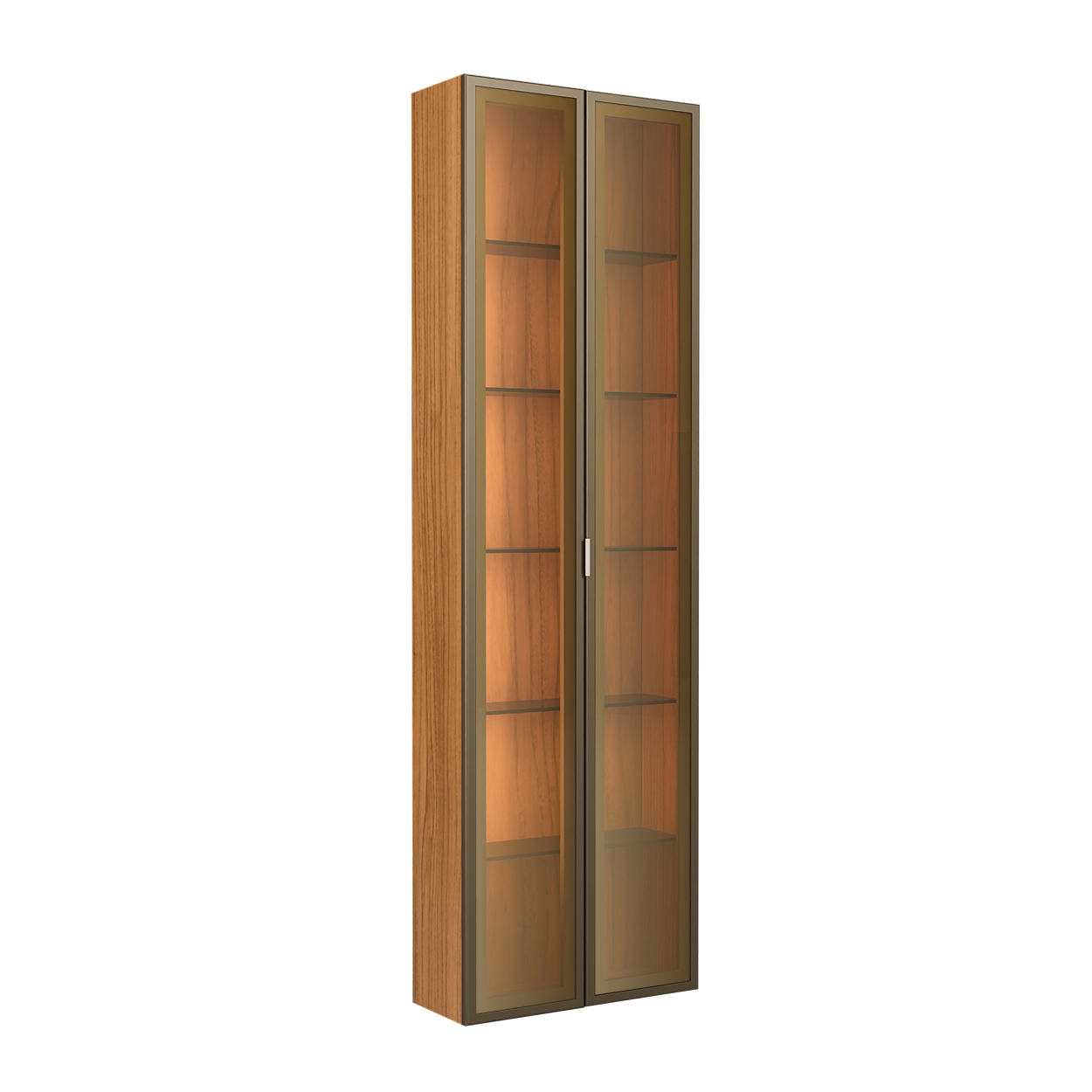 Rack 2.1 + Panel 2.2 Neon Float Led + 2 Vitrinas 2 Puertas Canela  3