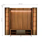 Panel Neon + Rack Lincon 1.7 + 2 Vitrinas 1 Puerta canela - Miniatura 5