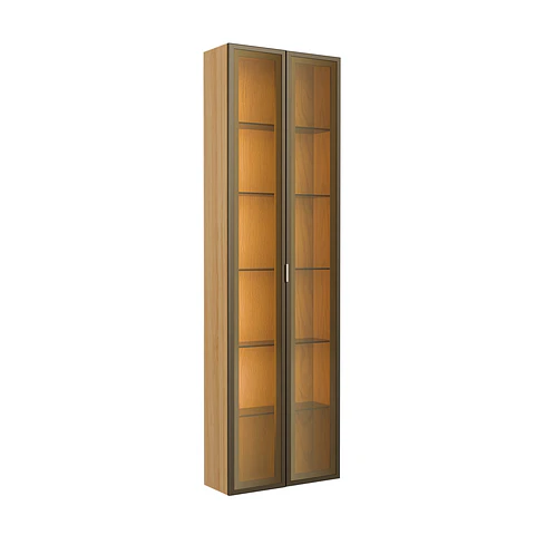 Rack 2.1 + Panel 2.2 Neon Float Led + 2 Vitrinas 2 Puertas Carvalho