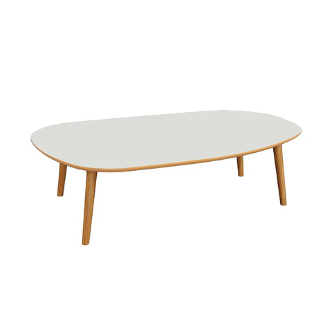 Mesa de Centro Tb625 Off White Castaño