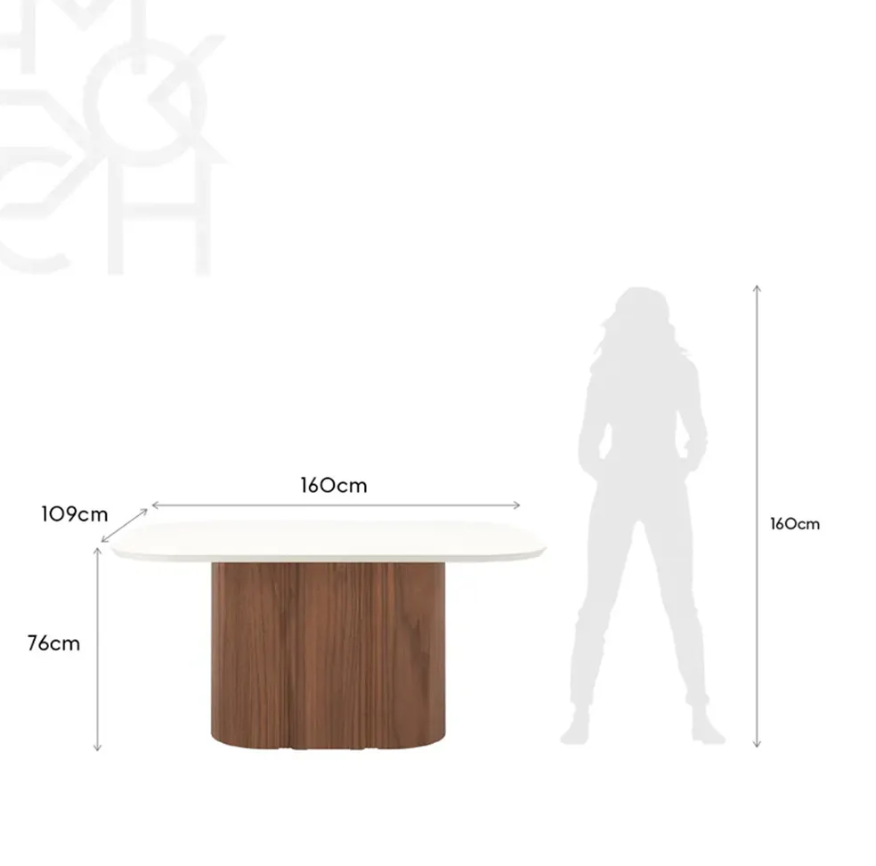 Comedor Kalina 1.6 + 6 Sillas Kalina Soft Palha 8
