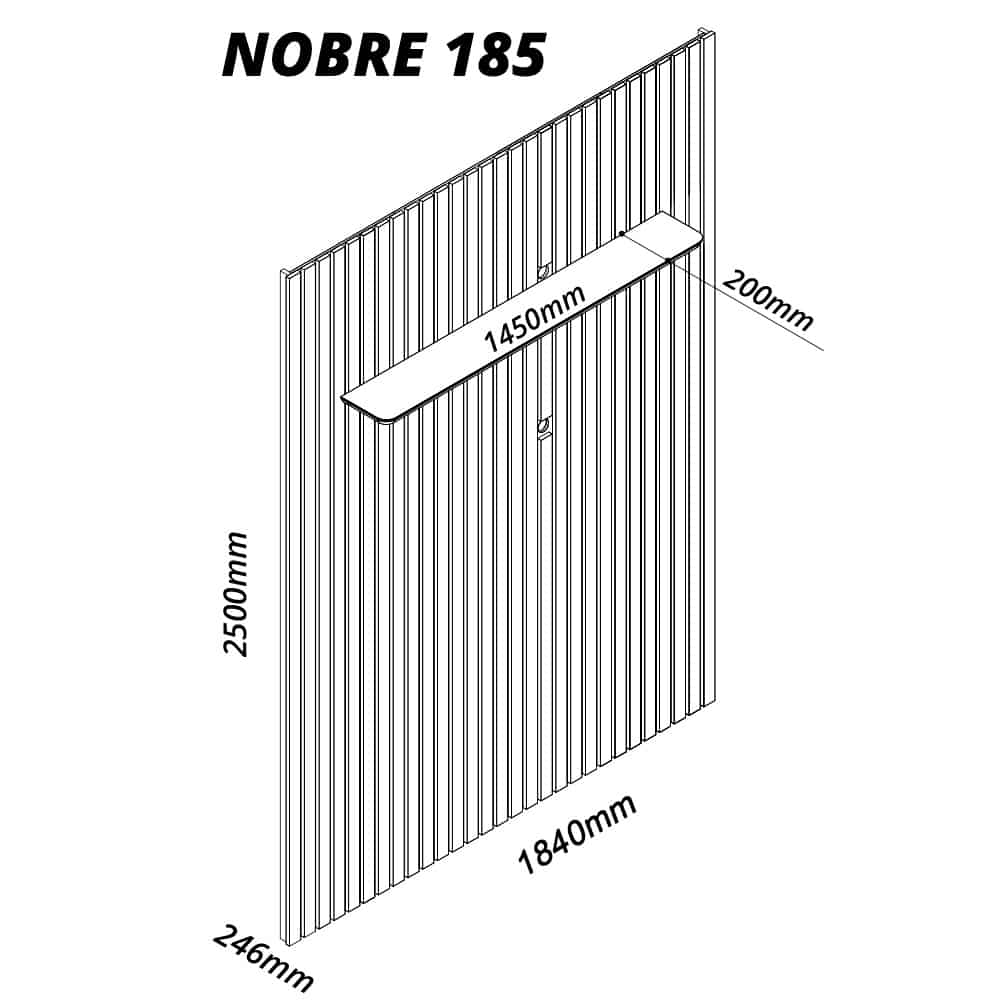 Set Rack Requinte 1.7 + Panel Nobre 1.8 Off White 4