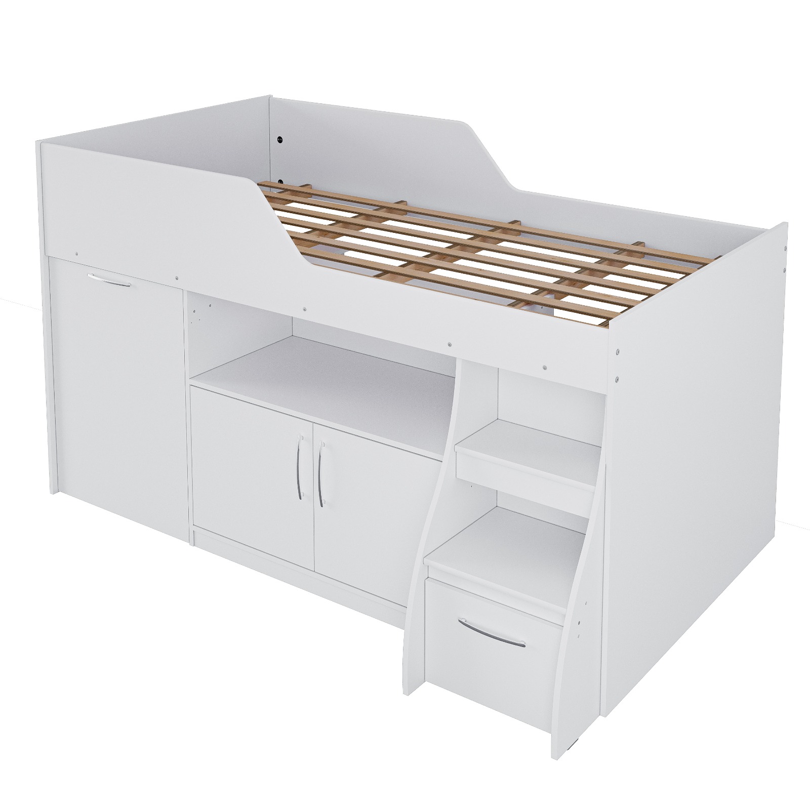 Cama Multifunción Retráctil 1.5 P Off White 2