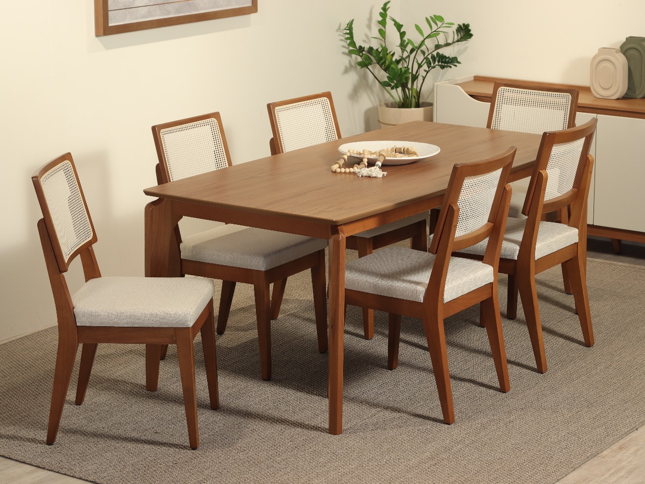 Comedor 2.1 Laurent Canela+ 6 Sillas Saga Ts Linked 02 1