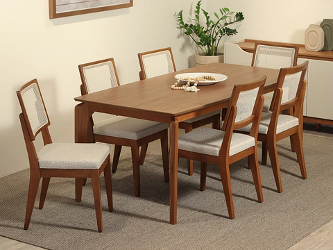 Comedor 2.1 Laurent Canela+ 6 Sillas Saga Ts Linked 02