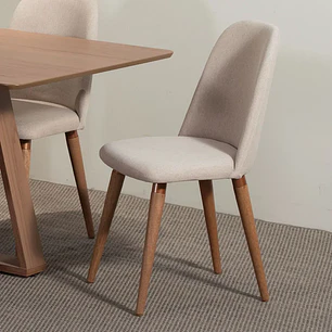 Comedor Avena 1.6  + 6 Sillas Drop L02 Beige