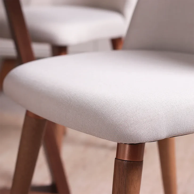 Comedor Bennet Redondo + 4 Sillas Drop L02 Beige 4