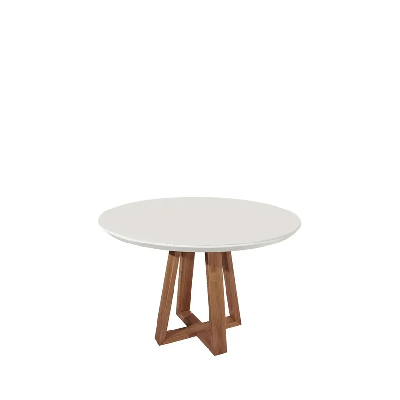 Comedor Bennet Redondo + 4 Sillas Drop L35 Gris 6