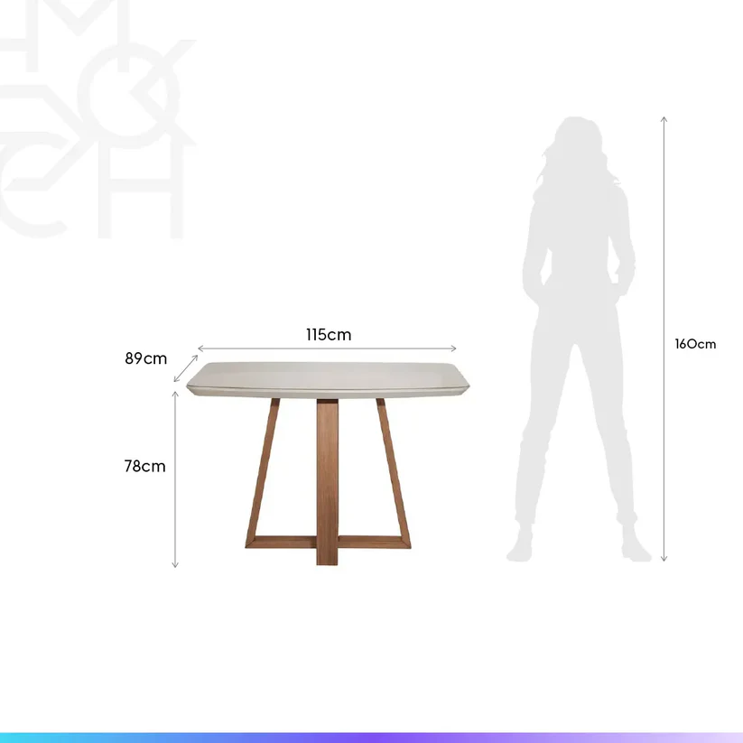 Comedor Bennet 1.2 + 4 Sillas Drop L02 Beige 8