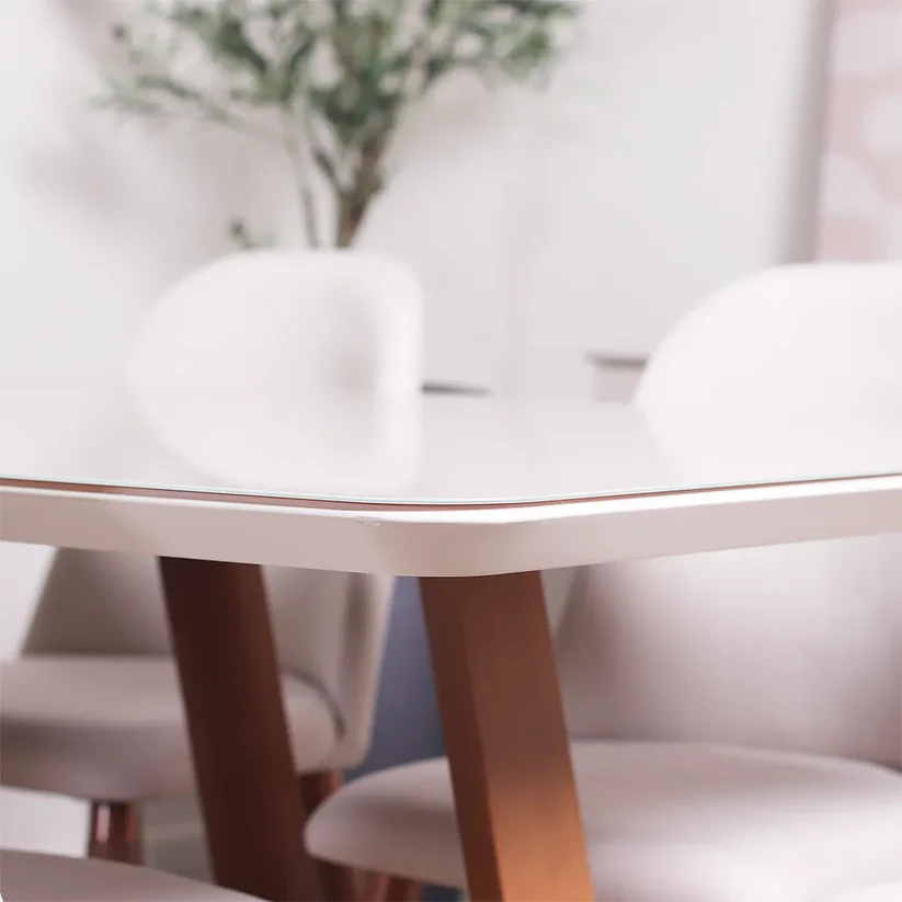 Comedor Bennet 1.2 + 4 Sillas Drop L02 Beige 2