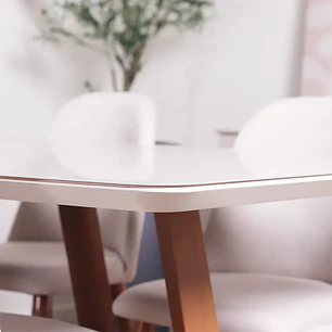 Comedor Bennet 1.2 + 4 Sillas Drop L02 Beige