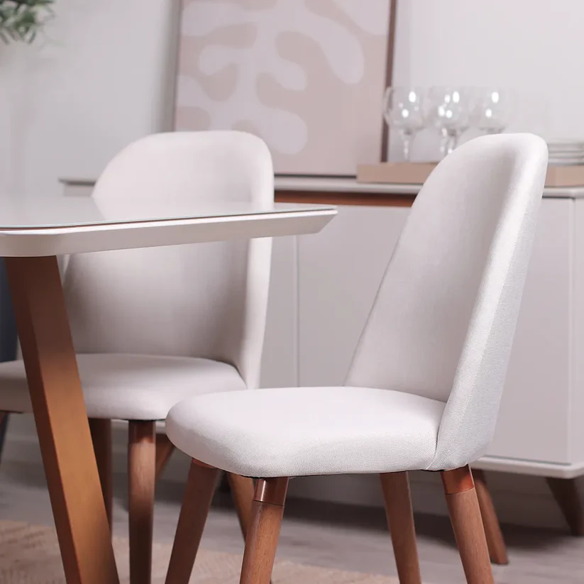 Comedor Bennet 1.2 + 4 Sillas Drop L02 Beige 4