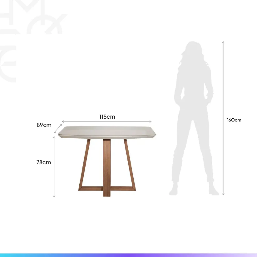 Comedor Bennet 1.2 + 4 Sillas Drop L35 Gris 9
