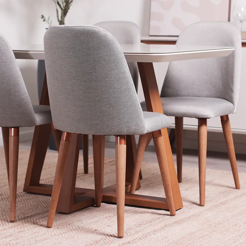 Comedor Bennet 1.2 + 4 Sillas Drop L35 Gris 3