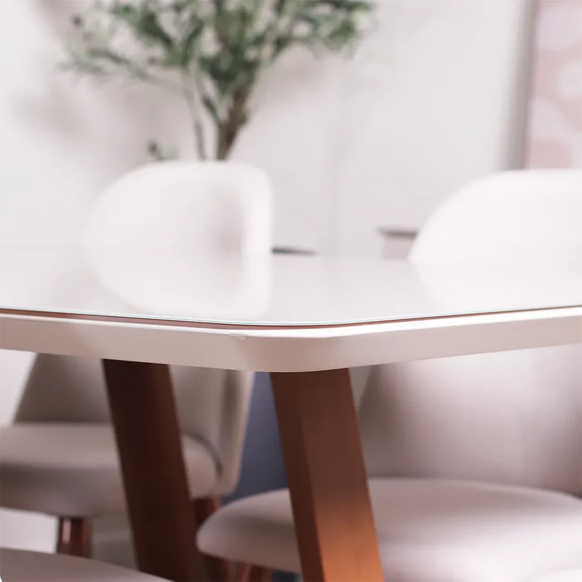 Comedor Bennet 1.6 + 6 Sillas Drop L02 Beige 2