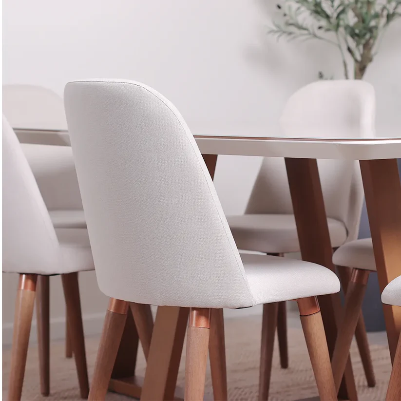 Comedor Bennet 1.6 + 6 Sillas Drop L02 Beige 4