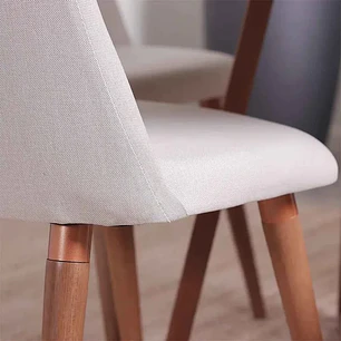 Comedor Donatella 135 + 4 Sillas Drop L02 Beige