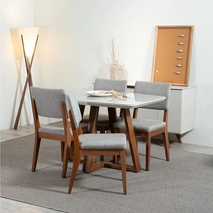 Comedor  Bennet 1.2 + 4 Sillas Ella A80