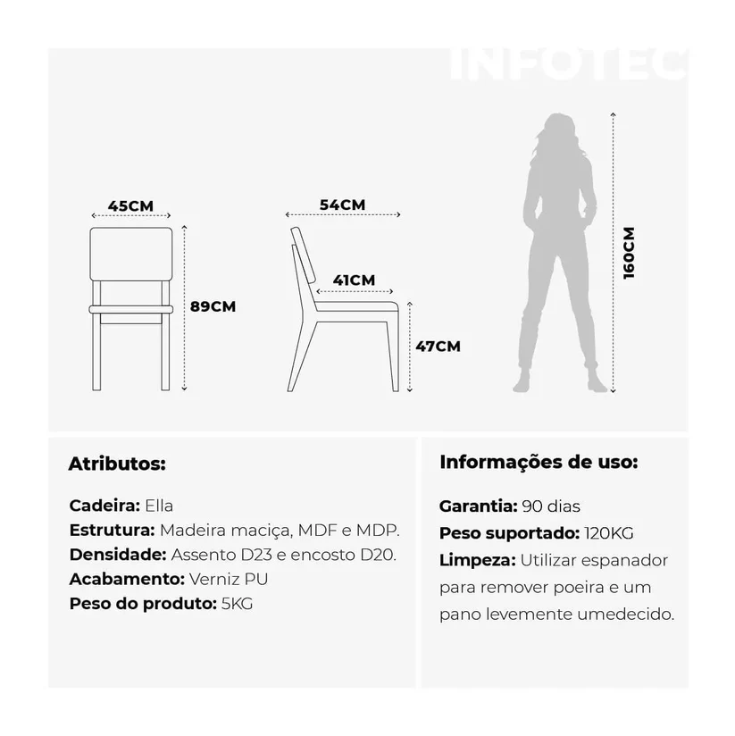 Comedor  Bennet 1.2 + 4 Sillas Ella A80 12