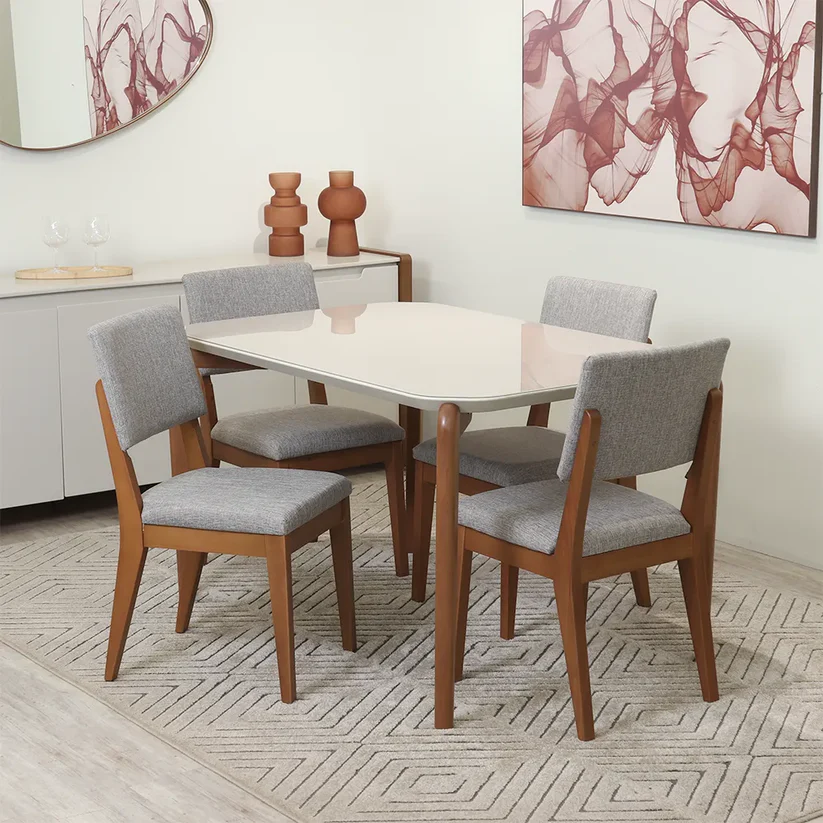 Comedor Donatella 135 + 4 Sillas Ella A80 1