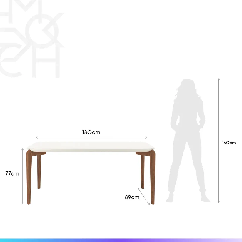 Comedor Donatella 1.8 + 6 Sillas Ella A80 8