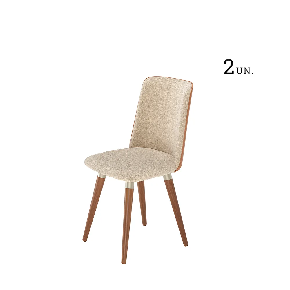 Comedor Lintz 1.8 + 6 Sillas Dakota Caramel Giratoria 5