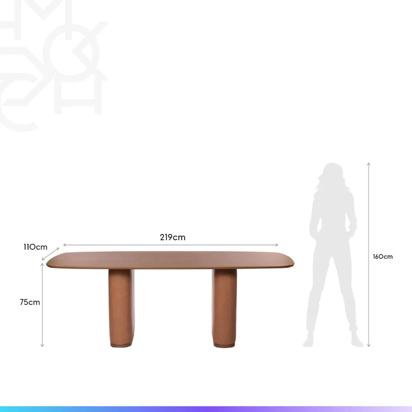 Comedor Lintz 2.2 + 8 Sillas Dakota Caramel Giratoria 6