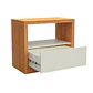 Velador Tw140 1 Cajon Castaño Off White  - Miniatura 3